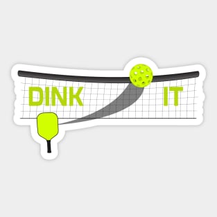 Dink It Pickleball Paddle Swoosh Ball T-Shirt Sticker